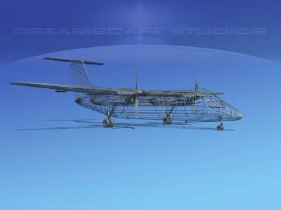 Dehaviland DHC-8 100 Air Utah 3D model