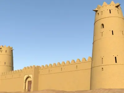 Arab Fort Low-poly 3D model