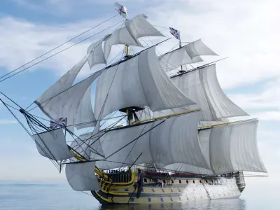 HMS Victory Low-poly 3D model