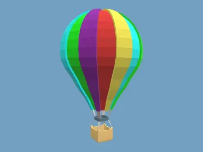 Balloon Cartoon Low-poly 3D model