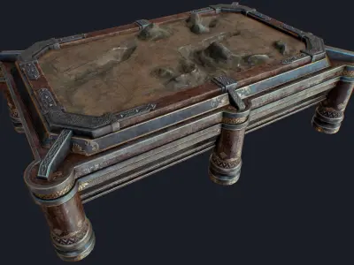 War Table Low-poly 3D model