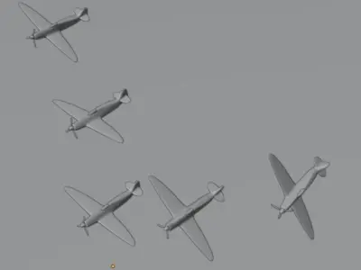 Squadron spitfire 3D model