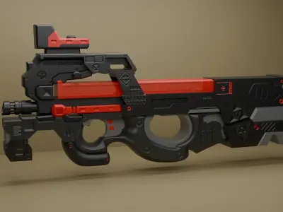 P90 gun collection 3D model