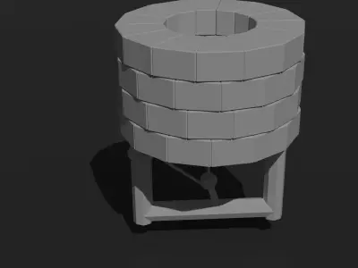 3D Model Well Low-poly 3D model