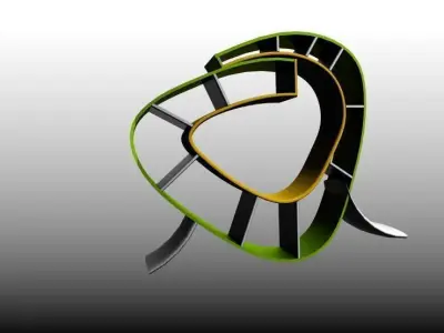 library abstract design of heart Free 3D model