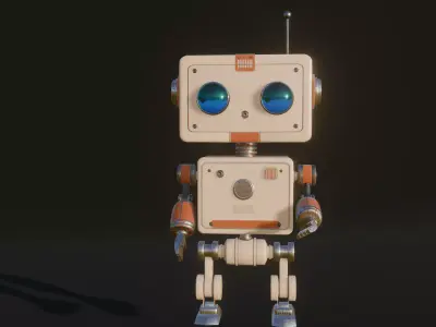  Retro Robot   3D model