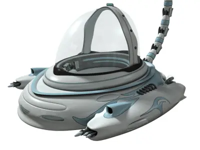 Spaceship - Cartoon 3D model