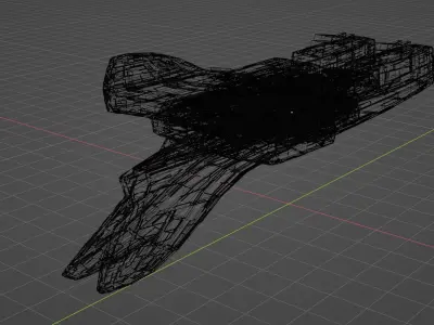 Futuristic Sci-Fi Spaceship 3 3D model