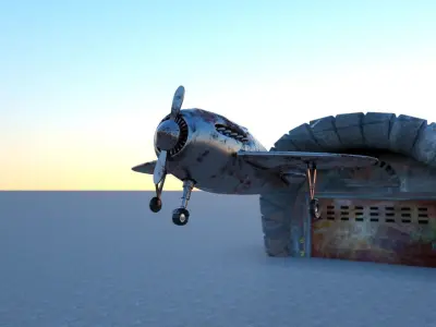 3d FANTASTIC IRON AIRPLANE 3D model
