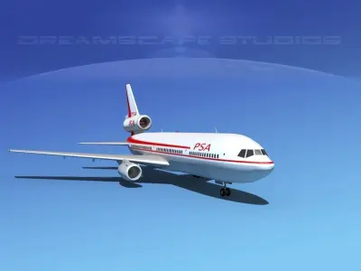 Douglas DC-10 PSA 3D model