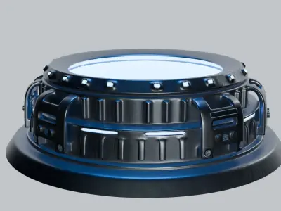 Sky-fi capsule platform 3D model Free 3D model