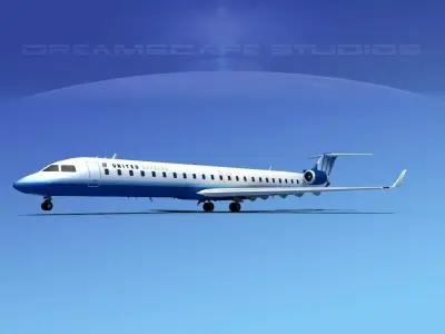 Bombardier CRJ900 United Express 2 3D model