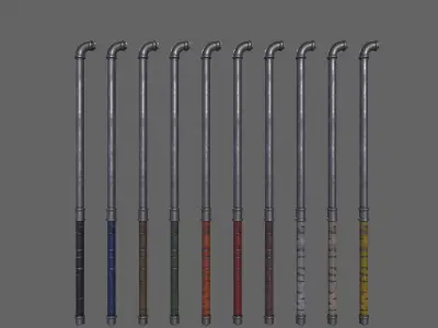 PBR Pipe Weapon V1 Low-poly 3D model