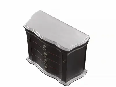 Drawer nightstand with three drawers Free 3D model