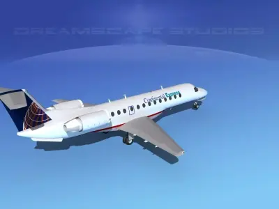 Embraer ERJ-135 Continental Express 3D model