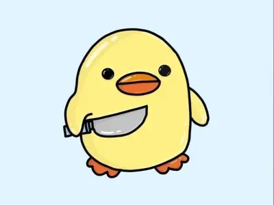 cute yellow chick 3D model