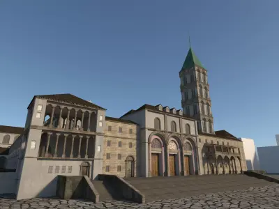 Old Saint Peters Rome 1200 3D model