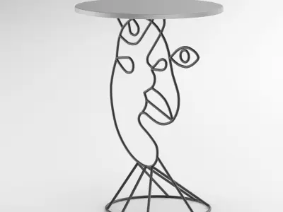 Silhouette IndoorOutdoor Side Table 3D model