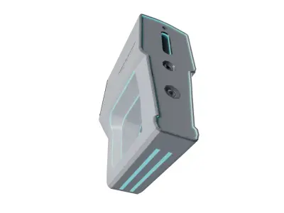 Sci-Fi Biometric Hand Scanner - Game-Ready Low-poly 3D model