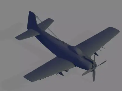 A-1H Skyraider 3D model