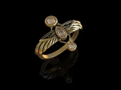 Egyptian Scarab Ring 3D print model