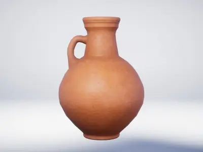 Roman Terracotta Flagons - 2 Variations Low-poly 3D model
