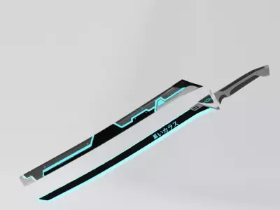 FREE SC-FI SWORD cyberpunk Free 3D model