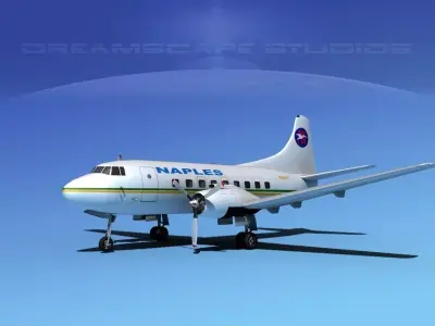 Martin 202 Naples Airlines 3D model