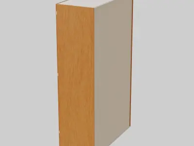 Wooden Wardrobe Free low-poly 3D model