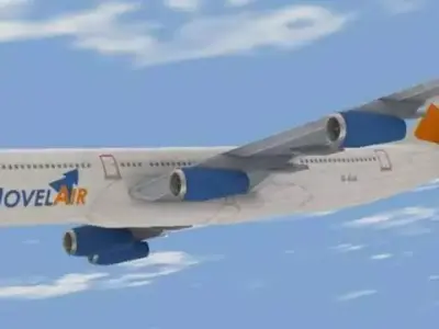 Airbus 340 Low-poly 3D model