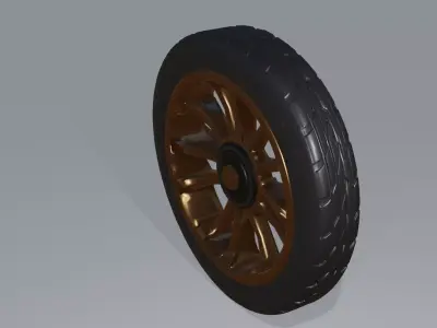 Old Fashioned Wheel 3D model