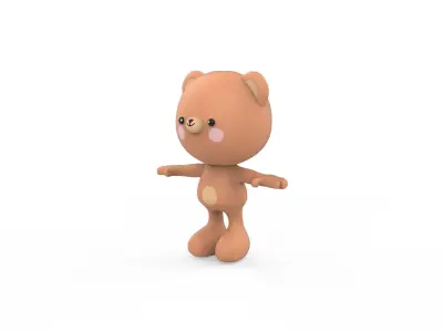 Character001 Bear Animal Low-poly 3D model