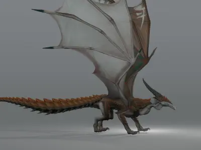 stoff Dragon Free low-poly 3D model