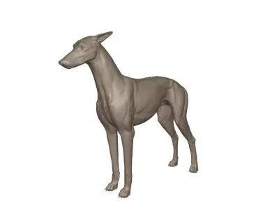 Greyhound sculpture 3D model