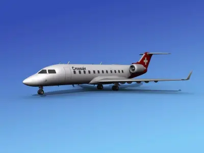 Canadair CRJ100 Crossair 3D model