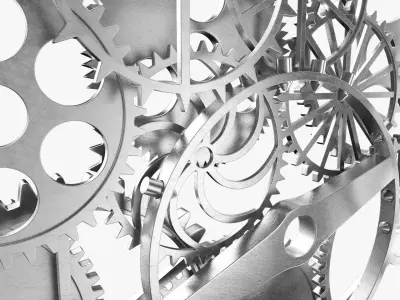 Gear Set metal gears 3D model