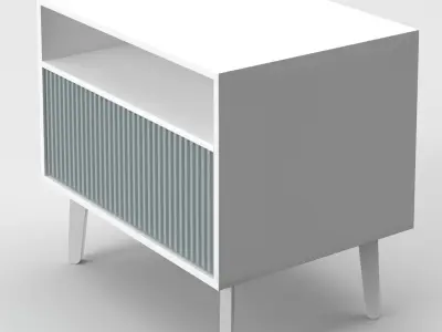 Bedside table for interior Free low-poly 3D model