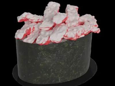 Sushi With curry sauce 3D model