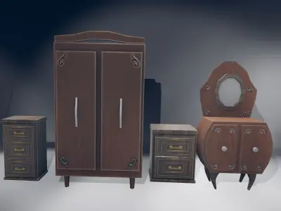 Furniture FREE Pack Free low-poly 3D model