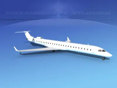 Bombardier CRJ1000 Unmarked 2 3D model