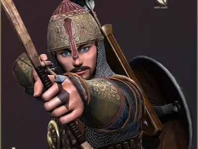 Adam Archer Playable Character Low-poly 3D model