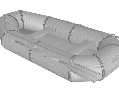 Inflatable Boat BLENDER 3D Model Cycles 3D model