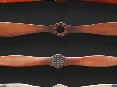 Set propeller by Authentic Models and UMA Enterpri 3D 3D model