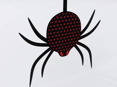 Hanging spider decoration 3d model 3D model