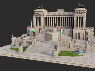 Victor Emmanuel II Monument Altare della Patria 3D model