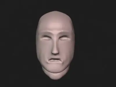 two head 3D model