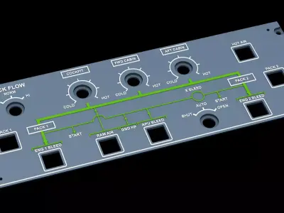 AIRBUS A320 OVERHEAD - AIRCOND PANEL 3D print model
