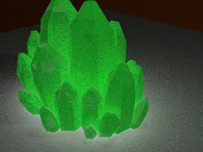 Mineral green cristal 3D model