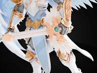 Stylized Sword - Paladin Sword Aegis Talon - Game Ready 3D model