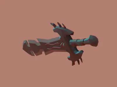 Low poly Demon Sword Free low-poly 3D model